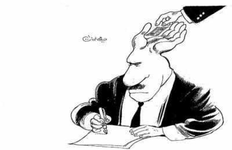 الفنان العالمي علي فرزات ينشر كاركتيراً جديداً بعنوان :الفلول